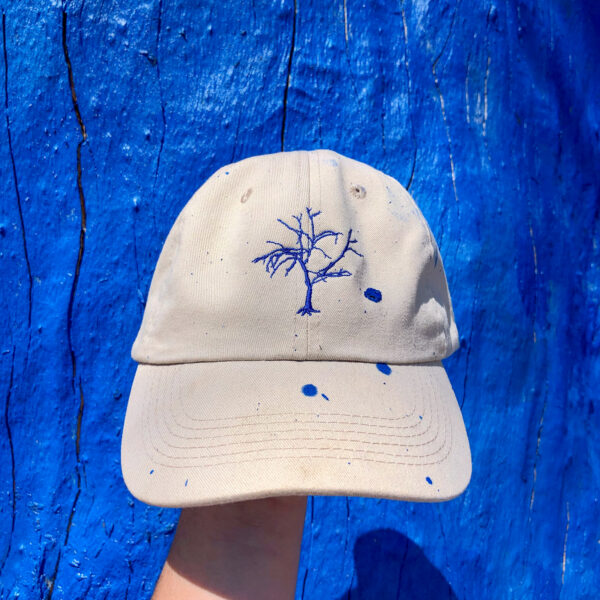 Mental health awareness cap with blue tree