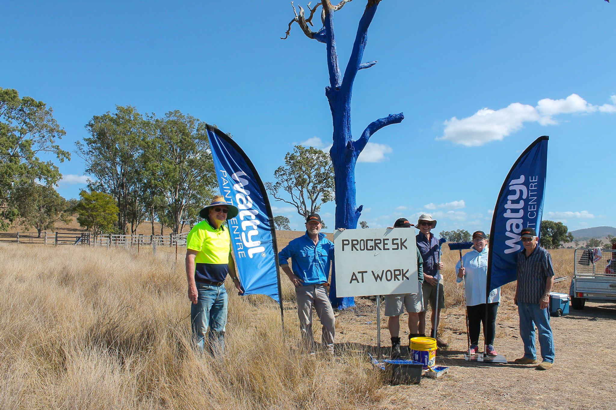 Wattyl Blue Tree Painting