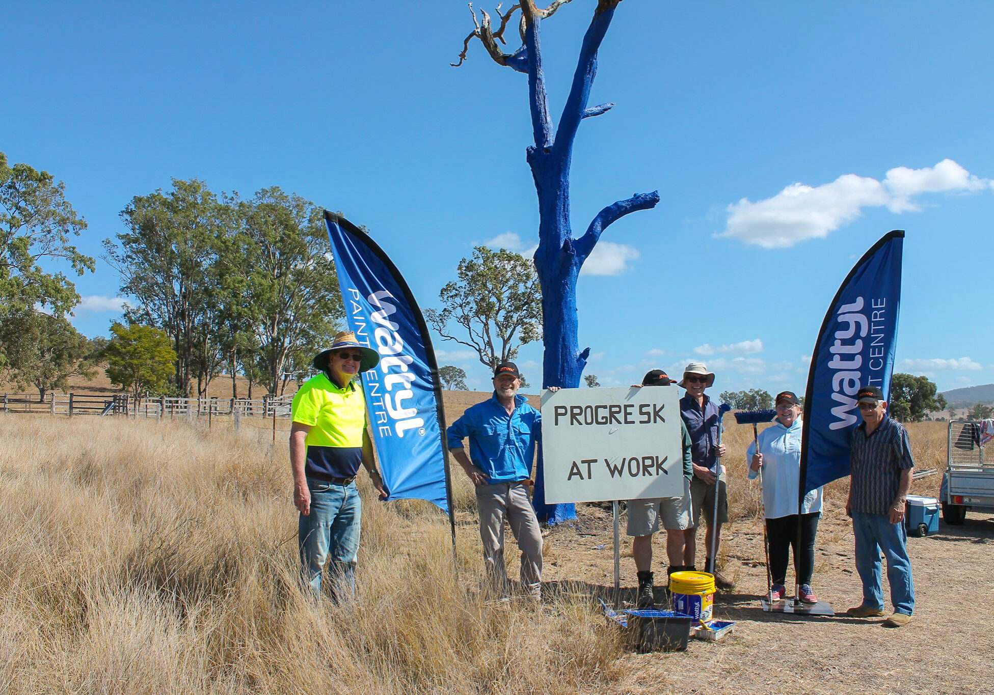 Wattyl Blue Tree Painting